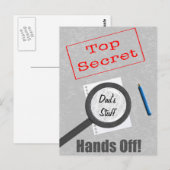 パパの物トップの秘密 ポストカード (正面/裏面)