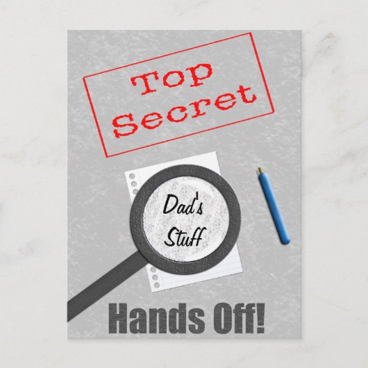 パパの物トップの秘密 ポストカード (正面)