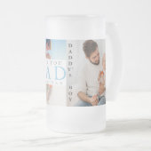 パパの男の子の写真のコラージュ フロストグラスビールジョッキ (正面右)