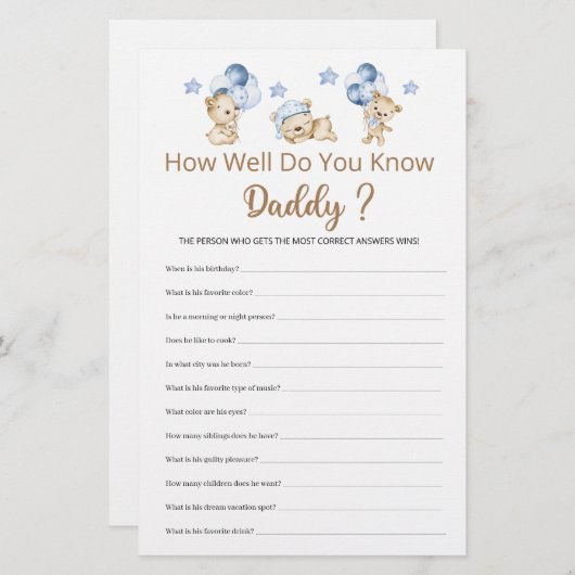 パパの男の子の赤ちゃんシャワーを知ってるか (正面/裏面)