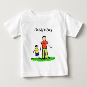 パパの男の子パーソナライズされた家族キャラクターシャツ ベビーTシャツ