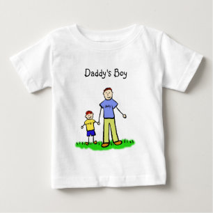 パパの男の子パーソナライズされた家族キャラクターシャツ ベビーTシャツ