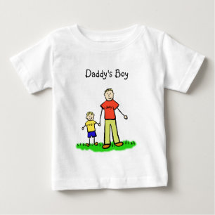 パパの男の子パーソナライズされた家族キャラクターシャツ ベビーTシャツ