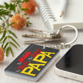 パパの男の神話の伝説写真 キーホルダー (正面右)