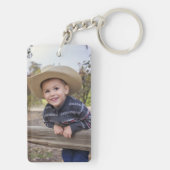 パパの男の神話の伝説写真 キーホルダー (裏面)