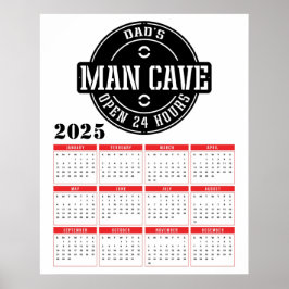 パパの男の隠れ家 2025年カレンダー ポスター
