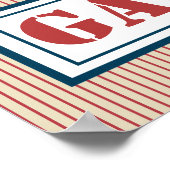 パパの男性整備士父の日車庫の看板ギフト ポスター (角)