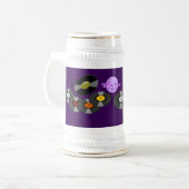 パパの石のMoonDreamsのレトロはビールステインを記録します ビールジョッキ (正面左)