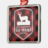 パパの第1シカの狩りパートナー メタルオーナメント (左)