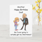 パパの継承誕生日おもしろいカード カード (黄色い花)