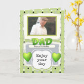 パパの緑と黒の誕生日 カード (黄色い花)