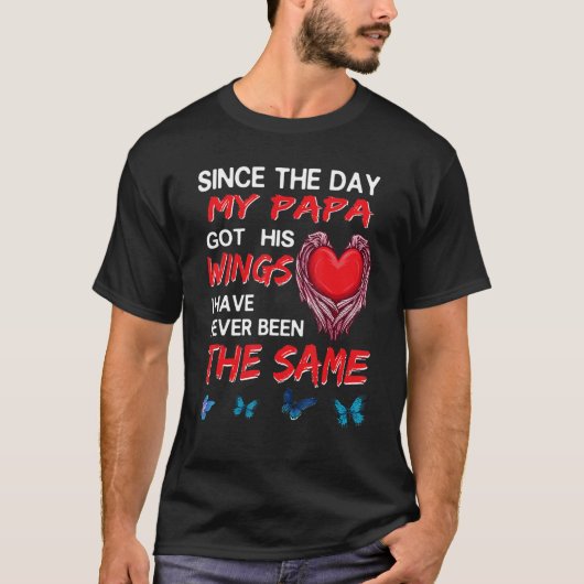 パパの翼が得見えない日から Tシャツ (正面)