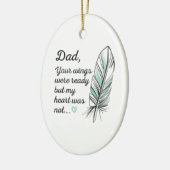 パパの翼は私のハートによって用意された記念碑 セラミックオーナメント (左)