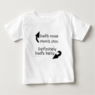 パパの腹乳児のワイシャツ ベビーTシャツ