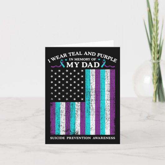 パパの自殺を思い出してターコイズと紫を身に着ける カード (正面)