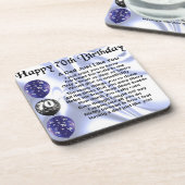 パパの詩の第70誕生日 コースター (左側)