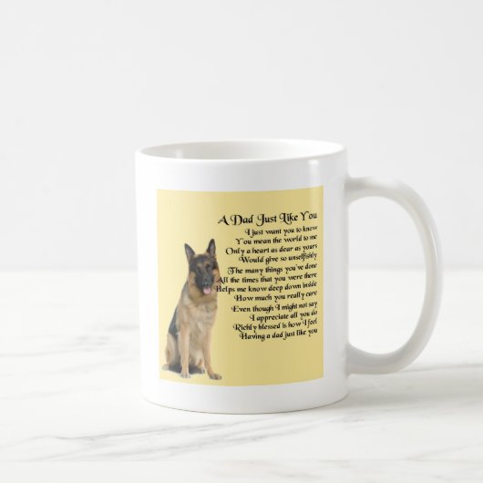 パパの詩-ジャーマン・シェパード犬 コーヒーマグカップ (右)