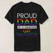 パパの誇りを持ったゲイ娘ストレートAlly LGBTQ Pr Tシャツ (デザイン正面)