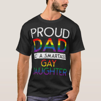パパの誇りを持ったゲイ娘ストレートAlly LGBTQ Pr Tシャツ