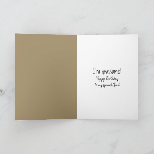 パパの誕生日とTVセットからベビーがクロールされる カード (内部)