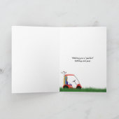 パパの誕生日のためのティーのゴルフ・ボール カード (内部)