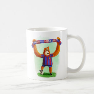 パパの誕生日のフットボールのオランウータン コーヒーマグカップ