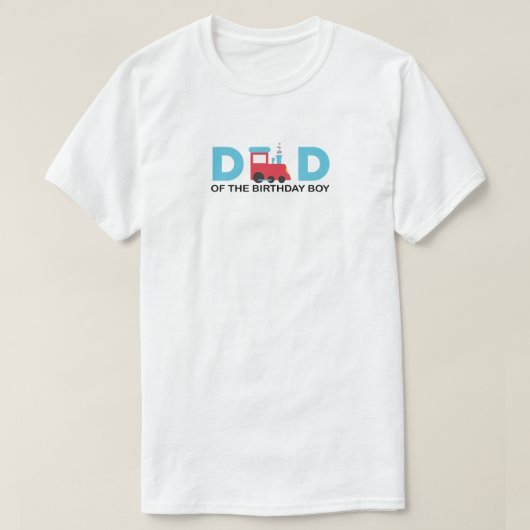 パパの誕生日の男の子トレイン誕生日家族 Tシャツ (デザイン正面)