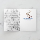 パパの誕生日のTシャツカードのゴールデンリトリーバー カード (内部)