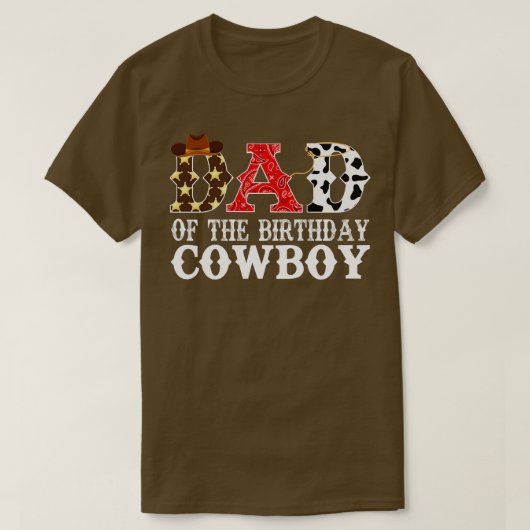 パパの誕生日カウボーイ1st第1誕生日Cowb Tシャツ (デザイン正面)
