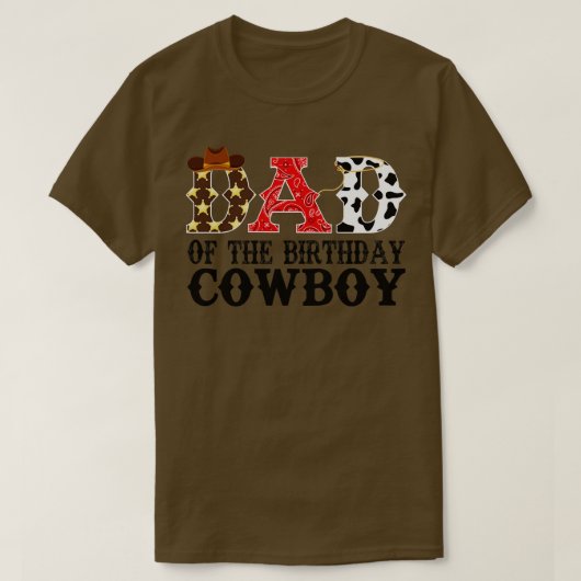 パパの誕生日カウボーイ1st第1誕生日Cowb Tシャツ (デザイン正面)