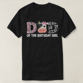 パパの誕生日ガールカウファーム1歳の誕生日 Tシャツ (デザイン正面)
