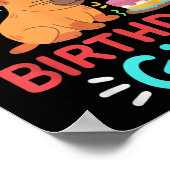 パパの誕生日ガールキッズカワイカピバラBday F ポスター (角)