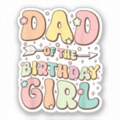 パパの誕生日ガールシャツマッチファミリービル シール (正面)