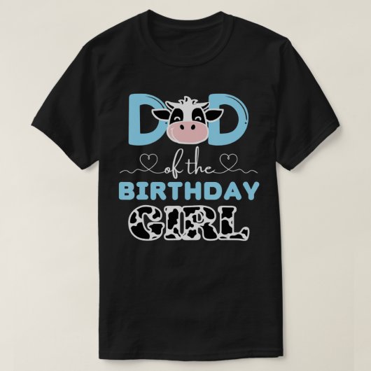 パパの誕生日ガールファームカウダディパパファースト Tシャツ (デザイン正面)