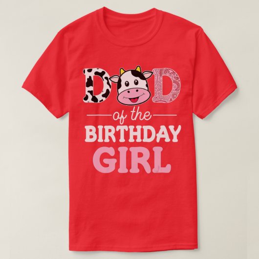 パパの誕生日ガールファームカウダディパパファースト Tシャツ (デザイン正面)