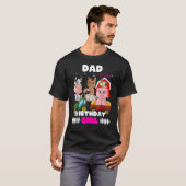 パパの誕生日ガール納屋周囲の庭ファーム動物トラ Tシャツ (正面フル)
