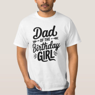 パパの誕生日ドーターガールTシャツデザイン Tシャツ