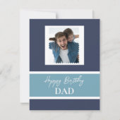 パパの誕生日パーソナライズされた写真 サンキューカード (正面)