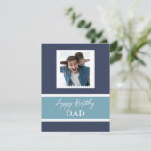 パパの誕生日パーソナライズされた写真 サンキューカード (スタンド正面)
