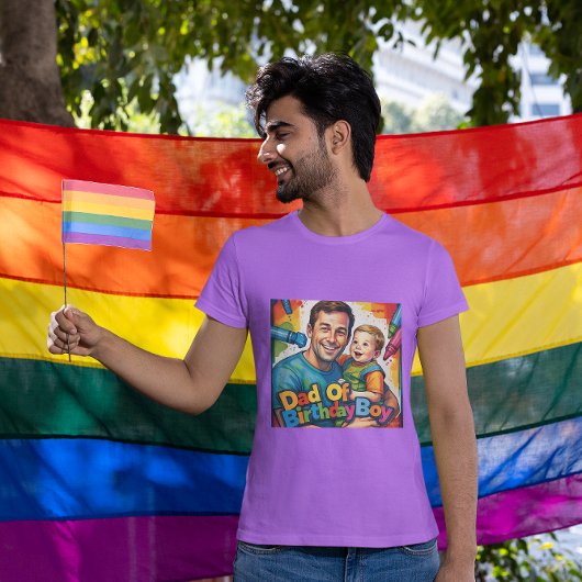 パパの誕生日ボーイカラフルクライアン Tシャツ