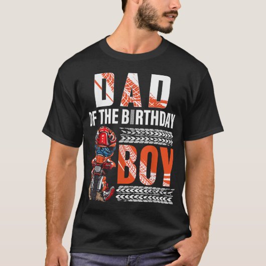 パパの誕生日ボーイダートバイクB-dayモトクロス Tシャツ (正面)