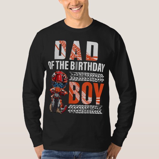パパの誕生日ボーイダートバイクB-dayモトクロス Tシャツ (正面)