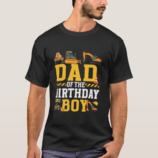 パパの誕生日ボーイ建築誕生日ファミ Tシャツ (正面)