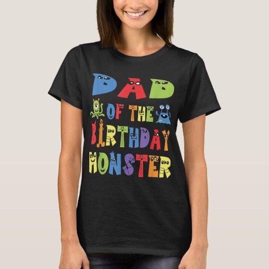 パパの誕生日モンスターエイリアンキッドB-dayパーティー Tシャツ (正面)