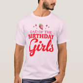 パパの誕生日女子ツインズジョイント誕生日 Tシャツ (正面)