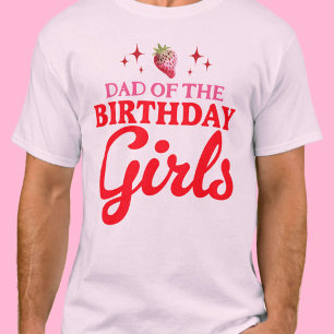 パパの誕生日女子ツインズジョイント誕生日 Tシャツ