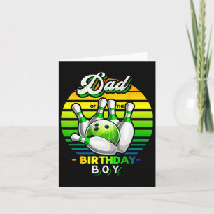 パパの誕生日少年マッチング家族ボーリングBi カード