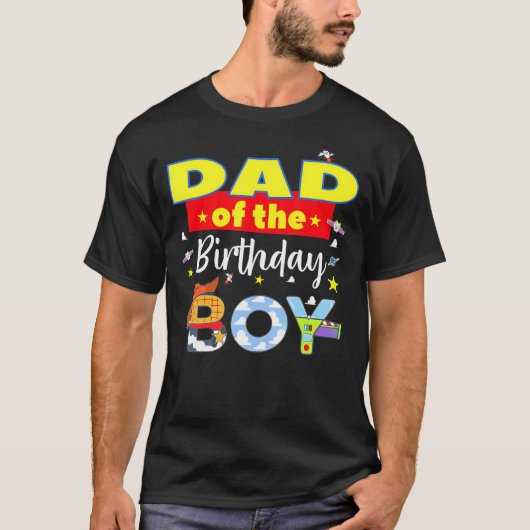 パパの誕生日男の子おもちゃ家族向けマッチングストーリー Tシャツ (正面)