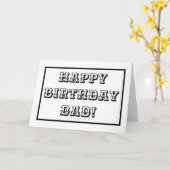 パパの誕生日、子供の文字色 カード (黄色い花)