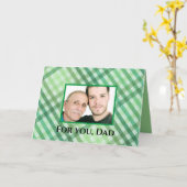 パパの誕生日、男らしPlaid、フォトカード カード (黄色い花)